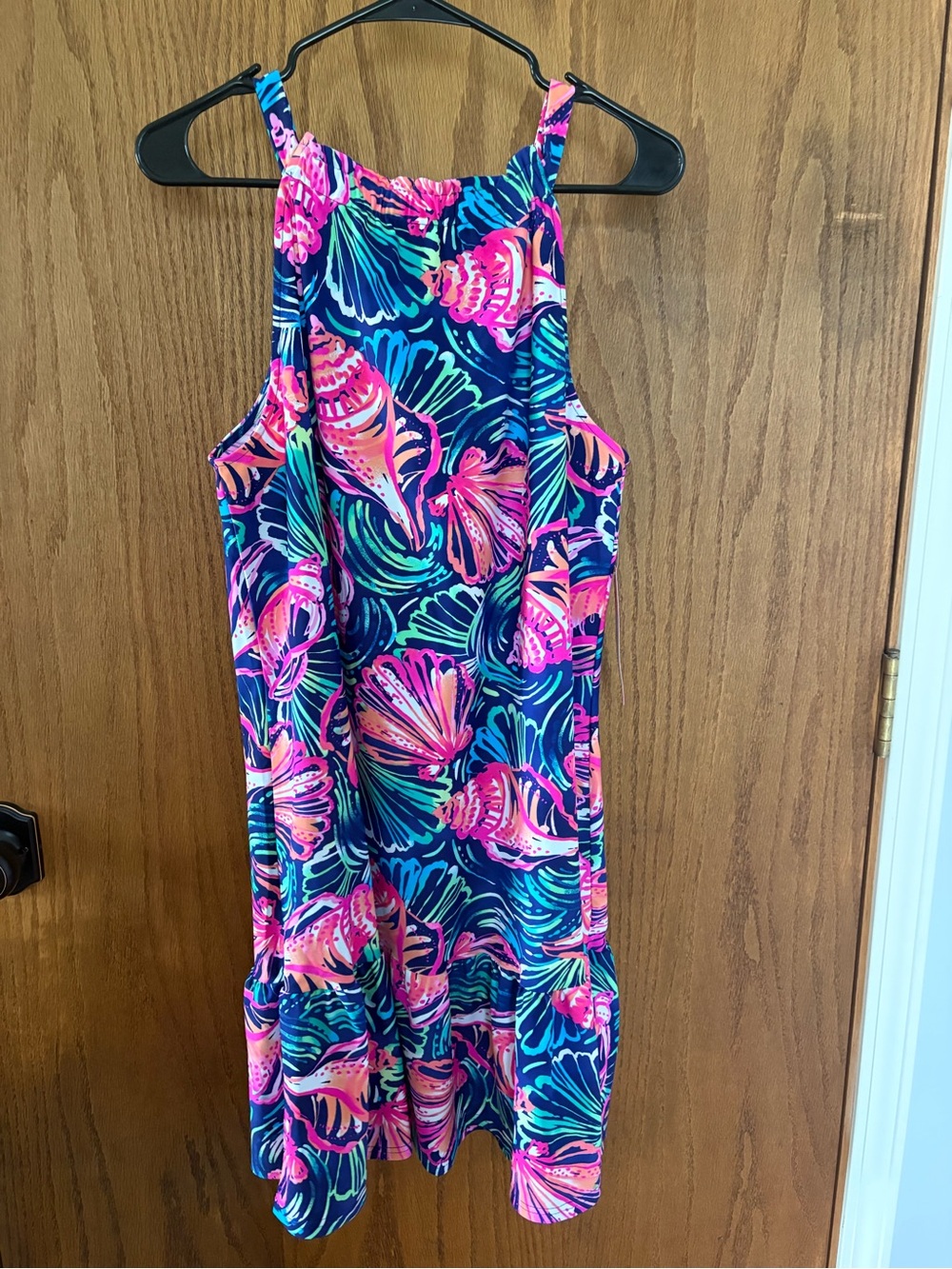 Aryeh Navy Multicolor Shell-Print Sundress